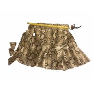 Zara Snakeskin Print Ruffle Mini Skort Small